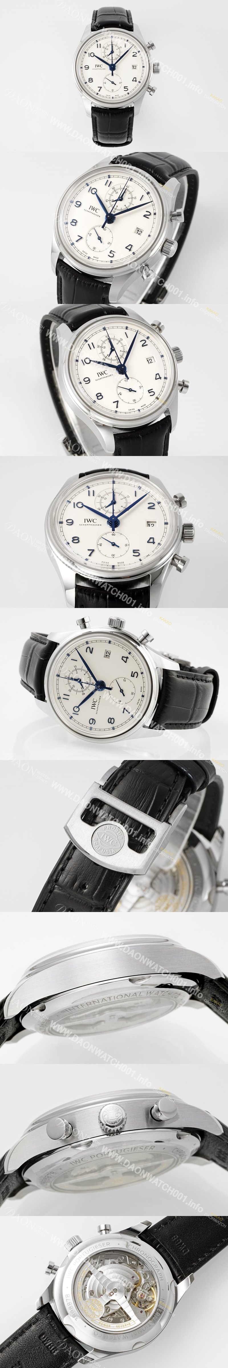 미러급 아이더블유씨 남성용 포루투기즈 IW390303 크로노그래프 42mm 오토매틱 무브먼트 화이트 다이얼 iwc4098 Ⅳ