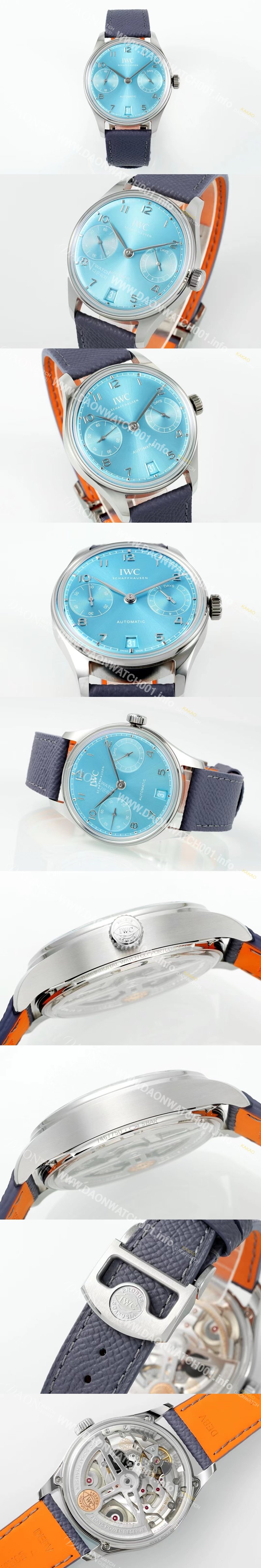 미러급 아이더블유씨 남성용 포루투기즈 IW501708 세븐데이즈 42mm 오토매틱 무브먼트 라이트 블루 다이얼 iwc4103 Ⅳ
