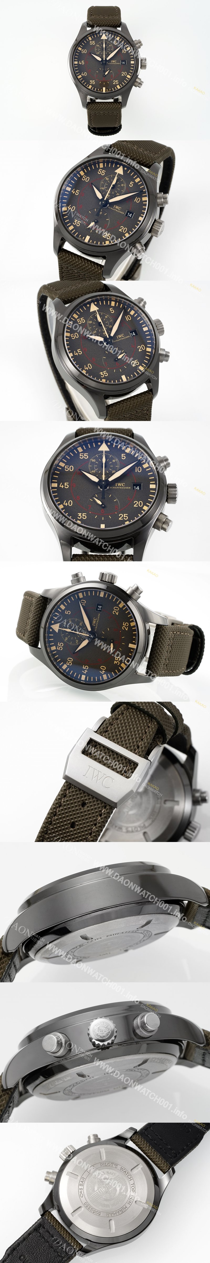 미러급 아이더블유씨 남성용 파일럿 워치 IW389002 미라마 크로노그래프 44mm 오토매틱 무브먼트 그레이 다이얼 iwc4095 Ⅳ