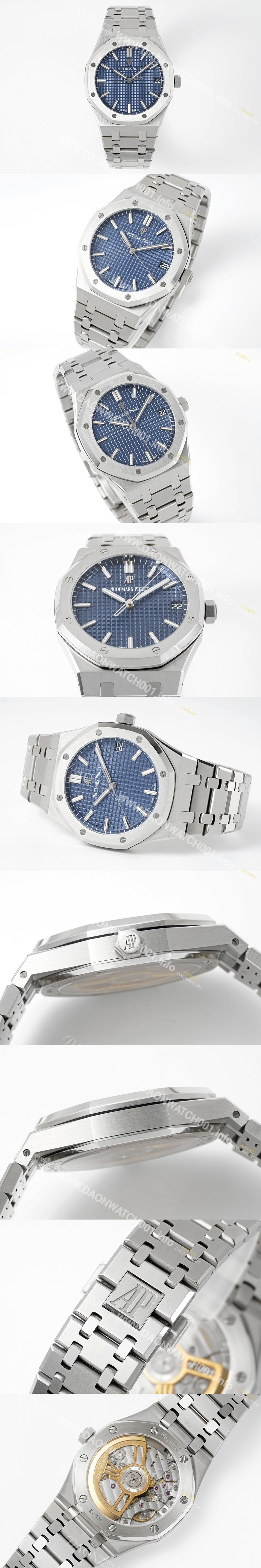 미러급 오데마피게 남성용 로얄오크 15500ST.OO.1220ST.01 41mm 오토매틱 Cal.4302 무브먼트 블루 다이얼 aud6538 Ⅳ