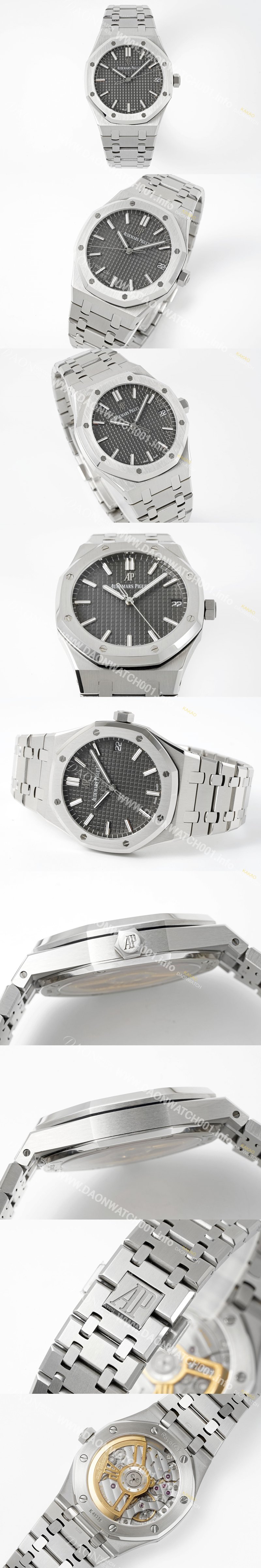 미러급 오데마피게 남성용 로얄오크 15500ST.OO.1220ST.02 41mm 오토매틱 Cal.4302 무브먼트 그레이 다이얼 aud6539 Ⅳ