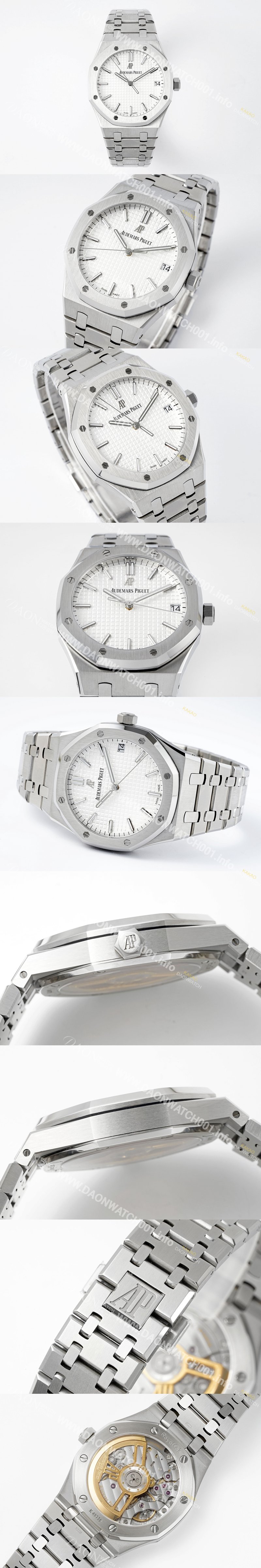 미러급 오데마피게 남성용 로얄오크 15500ST.OO.1220ST.04 41mm 오토매틱 Cal.4302 무브먼트 실버 다이얼 aud6540 Ⅳ