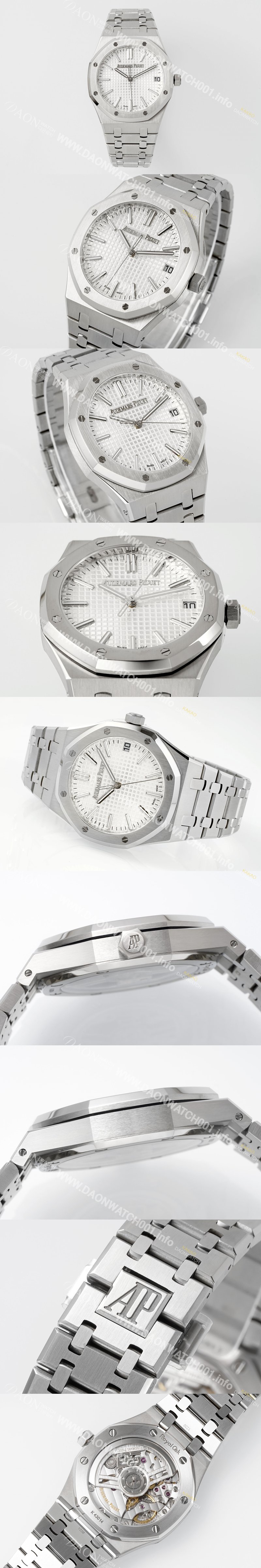 미러급 오데마피게 남성용 로얄오크 셀프와인딩 15510ST.OO.1320ST.08 41mm 오토매틱 Cal.4302 무브먼트 실버 와플 다이얼 aud6542 Ⅳ