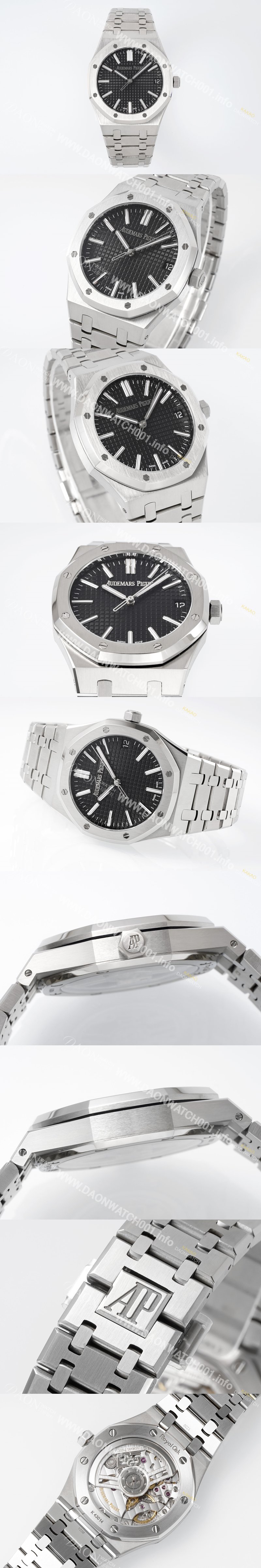 미러급 오데마피게 남성용 로얄오크 셀프와인딩 15510ST.OO.1320ST.07 41mm 오토매틱 Cal.4302 무브먼트 블랙 와플 다이얼 aud6544 Ⅳ