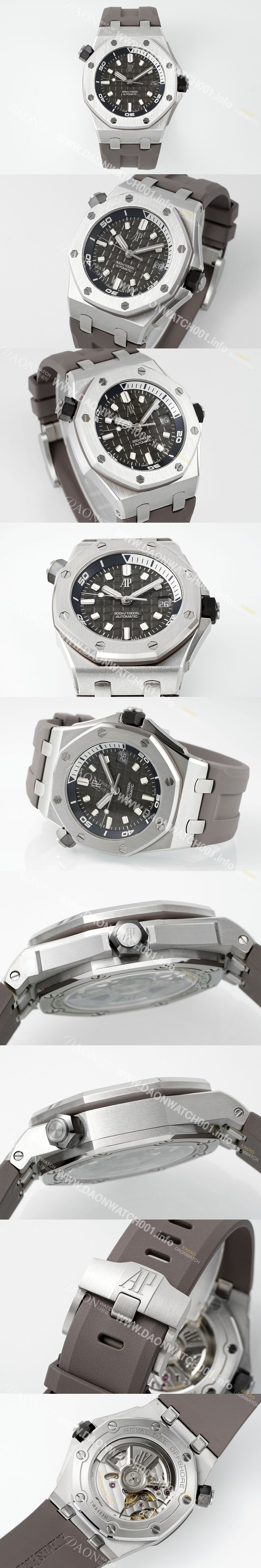 미러급 오데마피게 남성용 하이엔드 로얄오크 오프쇼어 다이버 15720ST.OO.A009CA.01 오토매틱 Cal.4308타입 42mm 그레이 다이얼 aud6577 Ⅳ