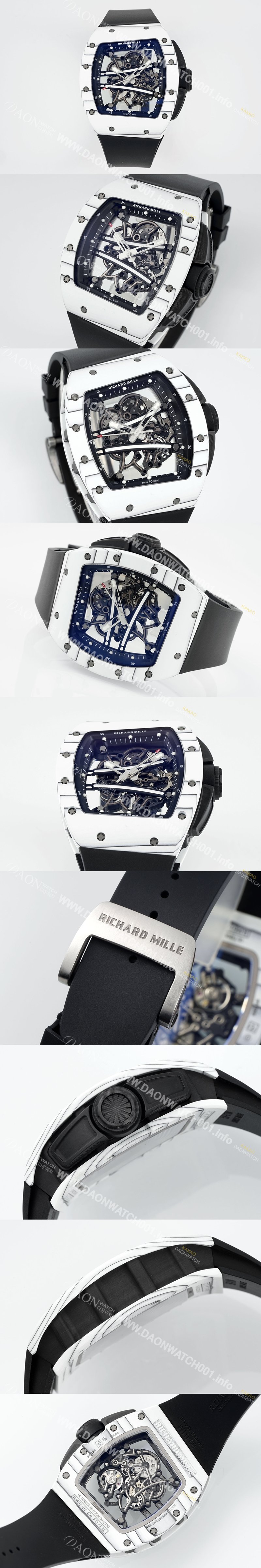 미러급 리차드밀레 남성용 리차드밀 RM61-01 세라믹 50mm 기계식 수동형 무브먼트 스켈레톤 다이얼 ric0323 Ⅳ