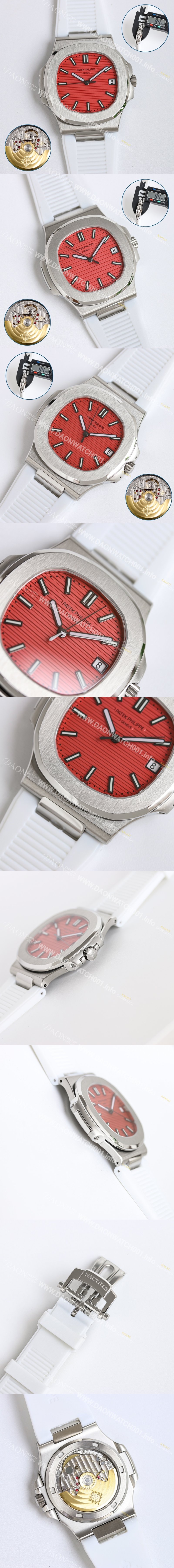 미러급 파텍필립 남성용 노틸러스 5711 오토매틱 Cal.324 S C타입 40mm 레드 다이얼 pat2236 Ⅳ