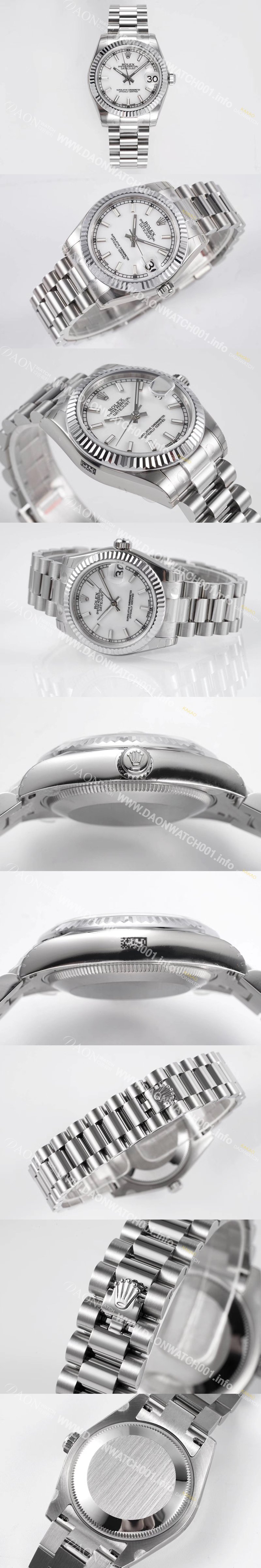 미러급 로렉스 여성용 데이져스트 178274 플루티드 31mm 오이스터 오토매틱 2236타입 화이트 다이얼 rol5441 Ⅳ
