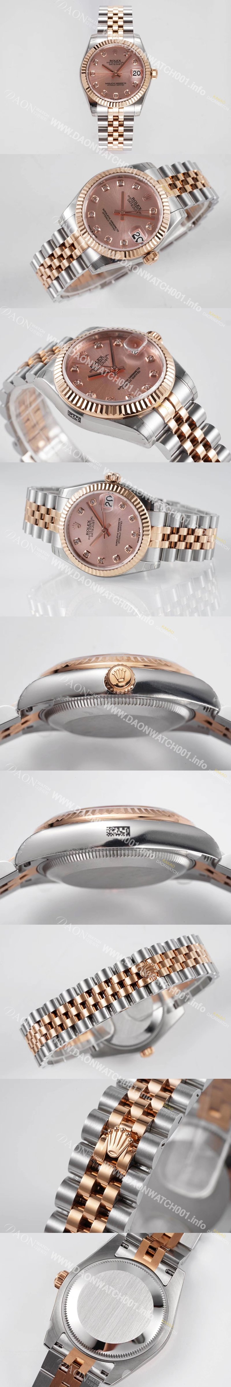 미러급 로렉스 여성용 데이져스트 178271 플루티드 18k 로즈골드 31mm 쥬빌레 오토매틱 2236타입 핑크 다이얼 rol5444 Ⅳ