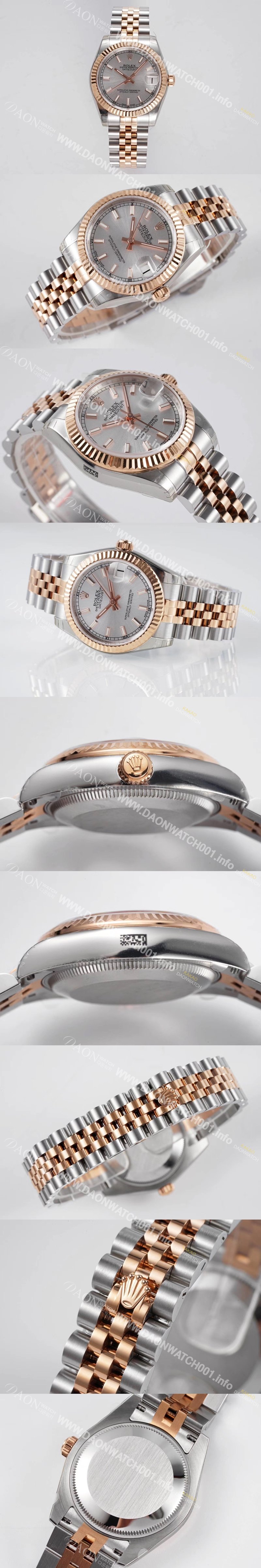 미러급 로렉스 여성용 데이져스트 178271 플루티드 18k 로즈골드 31mm 쥬빌레 오토매틱 2236타입 실버 다이얼 rol5446 Ⅳ