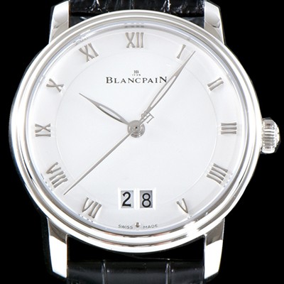 미러급 블랑팡 남성용 빌레레 6669-1127-55B 그랑데 라지 데이트 울트라 슬림 40MM UP!! 화이트 다이얼 Cal.6950 오토매틱 무브먼트 BLA4200 Ⅳ