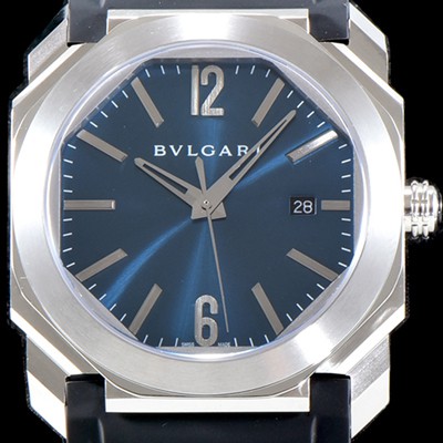 미러급 불가리 남성용 옥토 블루 다이얼 오토매틱 무브먼트 BVL4302 Ⅳ