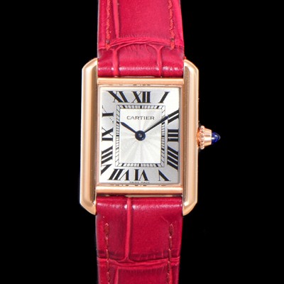 미러급 까르띠에 여성용 탱크 WGTA0010 쥬얼 18K 로즈골드 화이트 실버 썬더스트 다이얼 쿼츠 무브먼트 car69352 Ⅳ