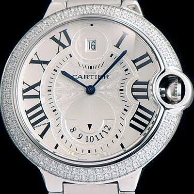 미러급 까르디에 남성용 발롱블루 화이트 다이얼 오토매틱 무브먼트 CAR0039 Ⅳ