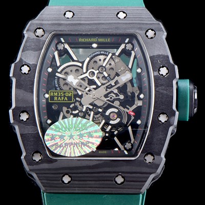 미러급 리차드밀레 남성용 라파엘 나달 RM35-02 100% 포지드 카본 케이스 스켈레톤 다이얼 오토매틱 무브먼트 RIC0220 Ⅳ
