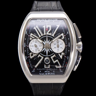 미러급 프랭크뮬러 남성용 뱅가드 오토매틱 크로노그래프 7750 타입 44mm 가죽줄 블랙 다이얼 fra8243 Ⅳ