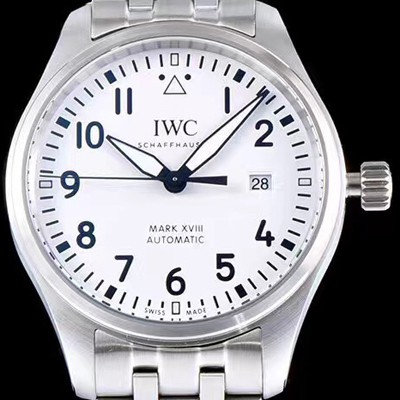 미러급 아이더블유씨 남성용 파일럿 마크18 IW327002 스틸 40mm 화이트 다이얼 스틸 브레이슬릿 iwc4072 Ⅳ