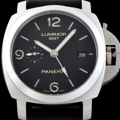 미러급 파네라이 남성용 루미노르1950 지엠티 PAM00320 3Days 오토매틱 Cal. P.9001 무브먼트 블랙 다이얼 PAN0222 Ⅳ
