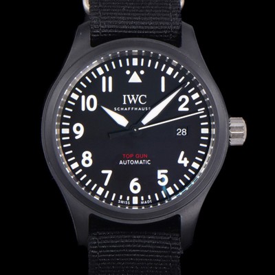 미러급 아이더블유씨 남성용 파일럿 IW326906 마크 탑건 에디션 오토매틱 40mm 세라믹재질 나토천/가죽줄 믹스 블랙다이얼 iwc29048 Ⅳ