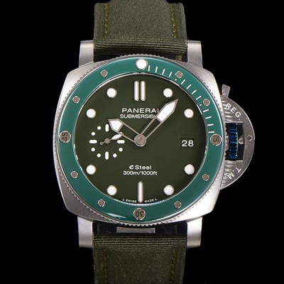 미러급 파네라이 남성용 서브머시블 베르데 스메랄도 PAM01287 오토매틱 Cal P. 900 타입 44mm 그린 다이얼 pan5212 Ⅳ