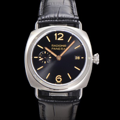 미러급 파네라이 남성용 라디오미르 콰란타 PAM01294 40mm 오토매틱 가죽줄 블랙 다이얼 pan5207 Ⅳ