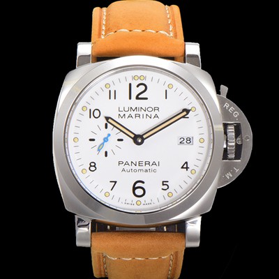 미러급 파네라이 남성용 루미노르 마리나 1950 3데이스 PAM01499 44mm 오토매틱 Cal.P.9010 타입 가죽줄 화이트 다이얼 pan5198 Ⅳ
