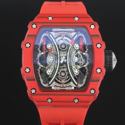미러급 리차드밀레 남성용 뚜르비용 RM53-01 파블로 맥도너우 레드 카본 TPT 스켈레톤 다이얼 오토매틱 무브먼트 RIC0401 Ⅳ
