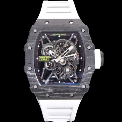 미러급 리차드밀러 남성용 RM035-01 라파 수동/기계식 무브먼트 50mm 카본 우레탄줄 스캘래톤 다이얼 ric0229 Ⅳ