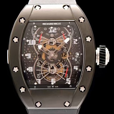 미러급 리차드밀레 남성용 RM022 블랙 PVD코딩 스켈레톤 다이얼 블랙 러버 스트랩 오토매틱 무브먼트 RIC0400 Ⅳ