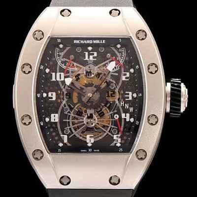 미러급 리차드밀레 남성용 RM022 스켈레톤 다이얼 블랙 러버 스트랩 오토매틱 무브먼트 RIC0401 Ⅳ