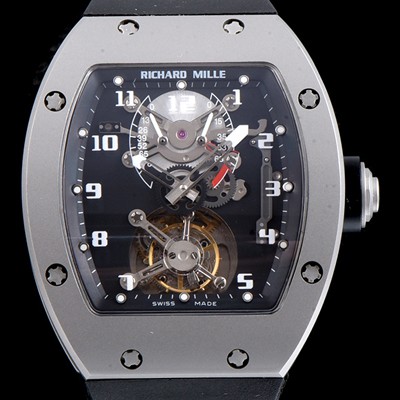 미러급 리차드밀레 남성용 RM001 새틴 폴리쉬드 스켈레톤 다이얼 아시안 투어빌론 탑재 무브먼트 RIC0420 Ⅳ