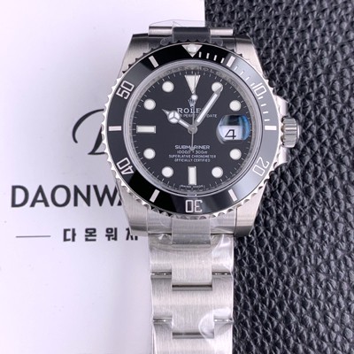 미러급 로렉스 남성용 VIP 타입 최종형 서브마리너 데이트 116610LV-97200 블랙 세라믹 베젤 블랙 다이얼 3135 오토매틱 무브먼트 ROL0115 Ⅳ