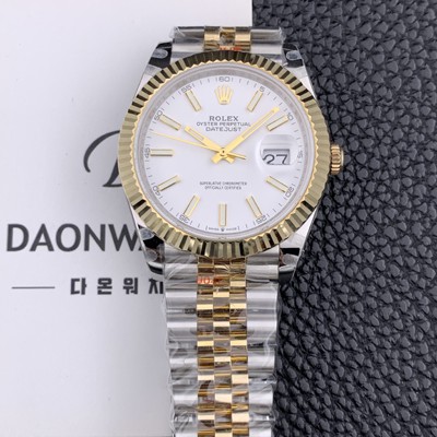 미러급 로렉스 남성용 1:1 퀄리티 데이져스트 126333 최상위 고가형제품!! 41mm고급스러운 18K 옐로우골드 포금 화이트 다이얼 오토매틱 무브먼트 ROL12303 Ⅳ