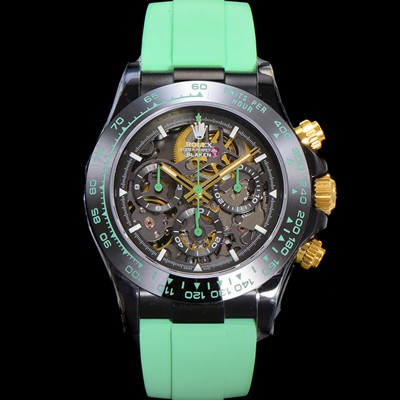 미러급 로렉스남성용 데이토나 세라믹 베젤 40mm 크로노그래프 오토매틱 Cal.4130 무브먼트 스켈레톤 다이얼 rol5376 Ⅳ