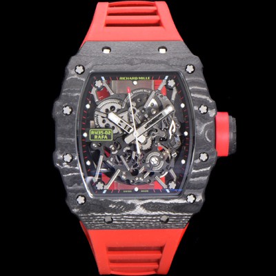 미러급 리차드밀러 남성용 RM035-02 라파 50mm 카본 오토매틱 무브먼트 우레탄줄 스캘래톤 다이얼 ric0239 Ⅳ