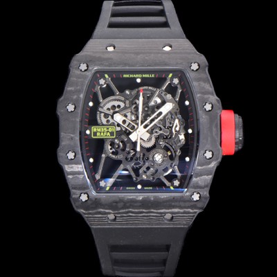 미러급 리차드밀러 남성용 RM035-01 라파 수동/기계식 무브먼트 50mm 카본 우레탄줄 스캘래톤 다이얼 ric0235 Ⅳ