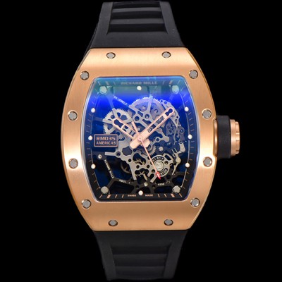 미러급 리차드밀러 남성용 RM035 라파엘 나달 수동/기계식 18K로즈골드 48mm 러버줄 블랙 스켈레톤 다이얼  ric0223 Ⅳ