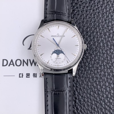 미러급 예거 르꿀르뜨남성용 마스터 1368420 울트라 씬 문페이즈 39미리 오토매틱 실버다이얼 JAG91201 Ⅳ