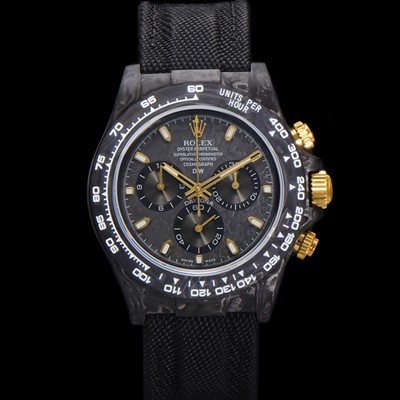 미러급 로렉스남성용 데이토나 DIW 포지드카본 커스텀 40미리 크로노그래프 오토매틱 Cal.4130 무브먼트 블랙다이얼 ROL74772 Ⅳ