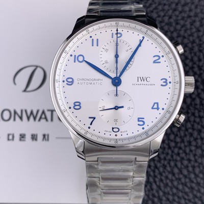 미러급 아이더블유씨 남성용시계 베스트 신형 포르투기즈 IW371617 크로노그래프 오토매틱 ETA7750-2 타입 41mm 메탈줄 화이트 다이얼 iwc64681 Ⅳ