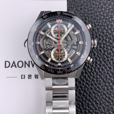 미러급 태그호이어남성용 신상품출시!! 까레라 칼리버 크로노그래프 오토매틱 45mm 블랙다이얼 TAG39707 Ⅳ