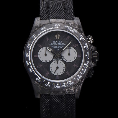 미러급 로렉스 남성용 데이토나 DIW 포지드카본 커스텀 40미리 크로노그래프 오토매틱 Cal.4130 무브먼트 블랙 다이얼 ROL79697 Ⅳ