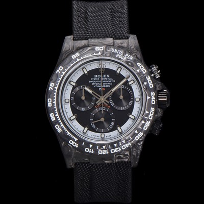 미러급 로렉스 남성용 데이토나 DIW 포지드카본 커스텀 40미리 크로노그래프 오토매틱 Cal.4130 무브먼트 블랙 다이얼 ROL79652 Ⅳ