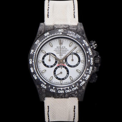 미러급 로렉스 남성용 데이토나 DIW 포지드카본 커스텀 40미리 크로노그래프 오토매틱 Cal.4130 무브먼트 화이트 다이얼 ROL79459 Ⅳ