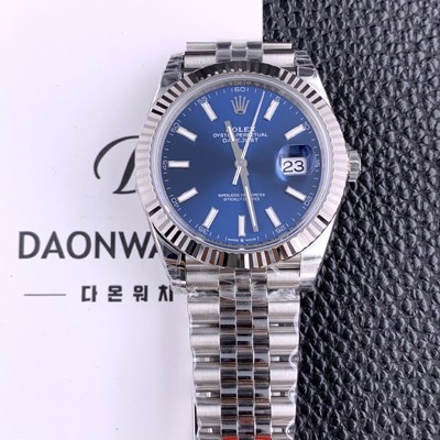 미러급 로렉스 남성용 904L스틸!! 2022신형 데이저스트 41mm II m126334 블루 다이얼 야광 스틱 인덱스 스틸 브레이슬릿 신형 Cal.3235 오토매틱 무브먼트 ROL06123 Ⅳ