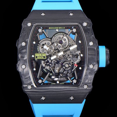 미러급 리차드밀레 남성용 라파엘 나달 RM35-02 파트너십 기념 에디션!! 칼리버 RMAL1 100% 포지드 카본 케이스 스켈레톤 다이얼 오토매틱 무브먼트 RIC06793 Ⅳ