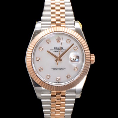 미러급 로렉스 남성용 데이저스트II m126331 18K 로즈골드 41mm 오토매틱 Cal.3235 무브먼트 화이트/자개 다이얼 rol5353 Ⅳ