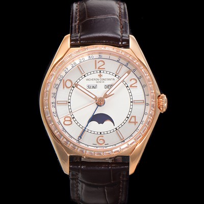미러급 바쉐론 콘스탄틴 남성용 피프티식스 컴플리트 캘린더 Ref.4600E 18k 로즈골드 40mm 오토매틱 2460 QCL/1 타입 실버 다이얼 vac1154 Ⅳ