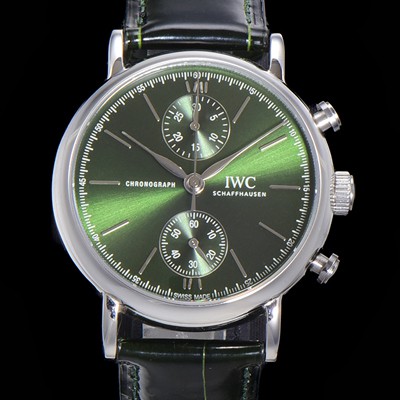 미러급 아이더블유씨 남성용 포르토피노 IW391405 그린 다이얼 39미리 악어가죽 7750 오토매틱 무브먼트 IWC76298 Ⅳ