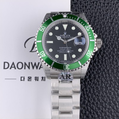 미러급 로렉스 남성용 AR사 904L스틸 구형 서브마리너 16610LV-93250 블랙 다이얼 이너베젤 티타늄베젤 Cal.3135오토매틱 무브먼트 ROL09035 Ⅳ